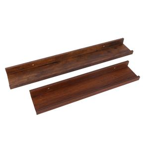 رفوف حائطية خشبية ممتدة، رف معلق على الحائط بتصميم بسيط، رفوف حائطية عائمة متعددة الوظائف مخصصة للمنزل - Product Image 1