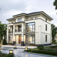 Casa Prefabricada de Acero Ligero Tradicional BST, Villa de 3 Dormitorios, Moderna y Lujosa, Lista para Habitar, para el Mercado Europeo, Vida Útil de 70 Años