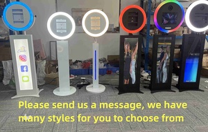 Giá rẻ xách tay ma thuật gương tôi Selfie Booth cho iPad Photo Booth RGB Dimmable LED vòng ánh sáng photobooth xã hội gian hàng Roamer - Product Image 6