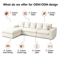 Komfortables Vakuum-Komprimiertes Sofa Konvertierbares L-förmiges Couch Modulares Ecksofa Modernes Design Memory-Schaum