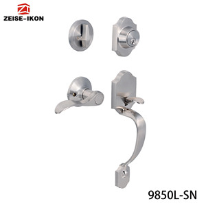 Ensemble de poignée de porte d'entrée et de serrure à pêne dormant, avec bouton de porte intérieur, résistant à l'effraction, compatible SmartKey, à réinitialiser - Product Image 6