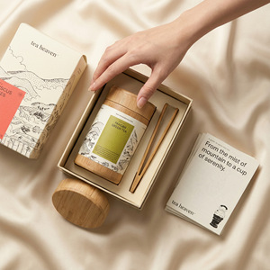 <b>Bamboo</b> Tea Canister Pandan Green Tea Airtight Storage <b>Container</b> With Lid For Tea Gift Packaging - Product Image 2
