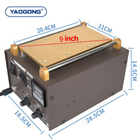 YAOGONG 929D Station de séparation à écran tactile LCD 9 pouces avec thermostat numérique, outil de réparation de téléphones portables, pistolet thermique, nouveau 800W 1