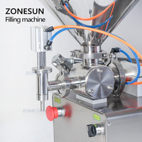 ZONESUN ZS-GT1 10-100ml Pneumatique Volumétrique Softdrink Main Savon Gel Huile Eau Jus Miel Crème Pâte Machine De Remplissage
