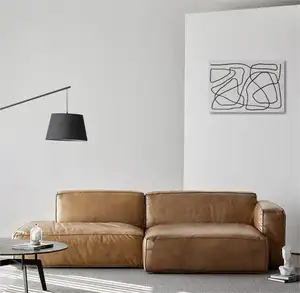 Ecke Italienisches Licht Luxus Modulare Couch Wohnzimmer Sofa Indoor Sofa Set Möbel Leder Vierteilig Schnitt