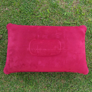 Inflatable <b>Pillow</b> Rectangular 34.5x22cm Soft Flocking Outdoor Camping Travel Portable U-<b>Shaped</b> <b>Pillow</b> - Product Image 3
