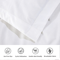 Ensemble de Literie d'Hôtel de Luxe 100 % Coton et Lin, Drap Plat, Housse de Couette et Taies d'Oreiller Design Uni, Vente en Gros