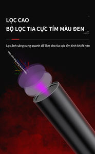 Mini torcia portatile <span class=keywords><strong>UV</strong></span> 365nm torcia portatile ricaricabile a LED per l'identificazione anticontraffazione delle macchie di animali domestici - Product Image 4