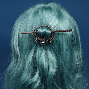 Pasador para <span class=keywords><strong>el</strong></span> <span class=keywords><strong>Cabello</strong></span> con Diseño de Calavera de Cuervo y Astas Estilo Vikingo Gótico WZN20, Accesorio para <span class=keywords><strong>el</strong></span> <span class=keywords><strong>Cabello</strong></span> de Brujería Nórdica para Halloween para Mujeres - Product Image 3