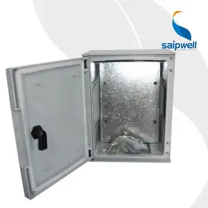 Saipwell IP66 Fiberglass Enclosure SMC Box Outdoor Hinged Control Panel Box Waterproof With Lock