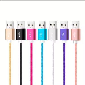 1m Fast Charging <b>Usb</b> c Phone <b>Cable</b> Nylon Braided Data <b>Cable</b> Type-c Charging <b>Cable</b> - Product Image 3