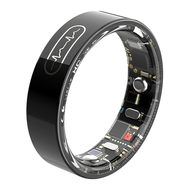 HK06 Smart Ring Health Tracker with Display for Women Men Free Charging case Fitness Heart Rate SpO2 Sleep Step Pressure