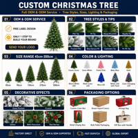Harga Pabrik Pohon Natal Artifisial 3ft/4ft/5ft/6ft/7ft, PVC, Lebih Tebal, untuk Dekorasi Natal