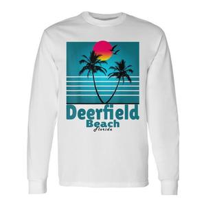 Deerfield Beach, Floride, États-Unis, T-shirt à manches longues, souvenirs d'été, T-shirt promotionnel - Product Image 1