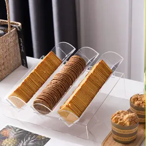 Yageli Fabricage Awesome Decorating Clear Acryl Cookie Display Stand Met 3 Slots Voor Dessert Tafel