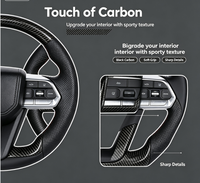 Volant sport de luxe en fibre de carbone véritable compatible avec LC200 LC250 LC300 Hilux Fortuner – Remplacement direct pour une mise à niveau intérieure