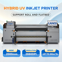 Imprimante hybride UV grand format LANQI RM2100PRO de qualité commerciale, haute vitesse, haute productivité, haute efficacité, haute précision