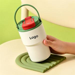 Vaso Térmico de Acero Inoxidable de 450 ml con Asa, Botella de Café Portátil con Aislamiento Térmico, Diseño Moderno para Viajes - Product Image 2