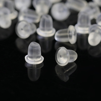 Vente chaude PVC chapeau transparent Bouchons d'oreille boucles d'oreilles serrures boucle d'oreille arrière bouchon pour boucle d'oreille en gros