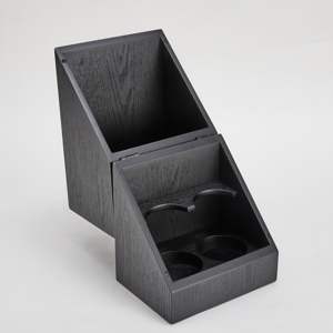 Boîte à vin et whisky en MDF noir exquis, faite à la main, découpée au laser, design élégant, couvercle à charnière, compartiments internes, rangement sûr et présentation élégante - Product Image 4