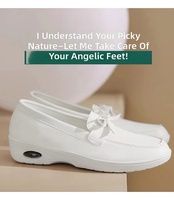Chaussures d'infirmière légères pour femmes en PU avec coussin d'air, nouvelle collection printemps, confortables, semelle souple, anti-fatigue, antidérapantes, tendance