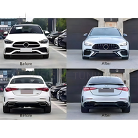 Kit de style C63 AMG de haute qualité pour Mercedes Benz Classe C W206 C300 22-24, mise à niveau de l'adaptation, pare-chocs avant, capot, garde-boue, jupes latérales