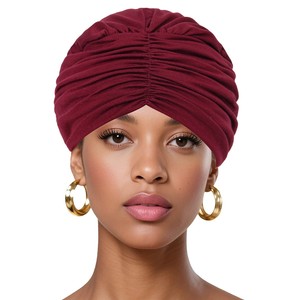 Nouveau foulard plissé simple, bonnets intérieurs en polyester extensible ethnique, bonnets hijab musulmans islamiques confortables - Product Image 6