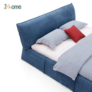 Cama con plataforma tapizada <span class=keywords><strong>Queen</strong></span> de madera maciza de cuero italiano, proveedor mayorista - Product Image 5