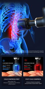 Pistolet de massage musculaire professionnel 2025 le plus récent, mini, chaud/froid, à moteur sans balais, 6 vitesses et 5 têtes pour <span class=keywords><strong>thérapie</strong></span> corporelle <span class=keywords><strong>en</strong></span> profondeur - Product Image 5