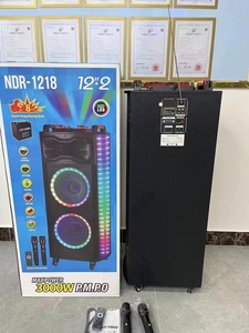 100W 12inch * 2 LED ánh sáng thuận tiện bánh xe đẩy loa công suất cao ngoài trời bên xe đẩy BT Loa - Product Image 6