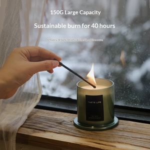 เทียนหอมทำมือจากขี้ผึ้งถั่วเหลือง - ของตกแต่งบ้านสไตล์โมเดิร์นระดับไฮเอนด์ บรรจุในกล่องของขวัญ พร้อมโลโก้ที่ปรับแต่งได้ - Product Image 2