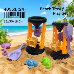Set di giocattoli da spiaggia per il gioco sulla sabbia, 4 pezzi con pala, stampo e secchio per bambini, divertimento all'aperto, 16x30x16 cm - Product Image 3