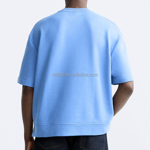 เสื้อยืดผ้าฝ้าย100% สูงสำหรับผู้ชาย400แกรมครอปได้ทั้งชายและหญิงเสื้อยืดธรรมดาพิมพ์ลายดิจิตอลว่างเปล่าสุดหรู - Product Image 2