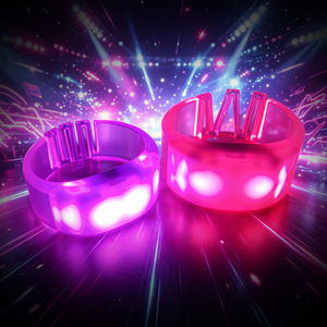 Braccialetto LED RGB in Silicone Ricaricabile con Controllo DMX per il Giorno di Scherzi di Aprile, Laurea e <span class=keywords><strong>Ramadan</strong></span> - Product Image 1