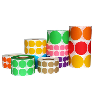 Kích Thước Tùy Chỉnh Sinh Thái Thân Thiện Trống Vòng Nhãn Tự Dính Màu Nhiệt Sticker Circle - Product Image 1