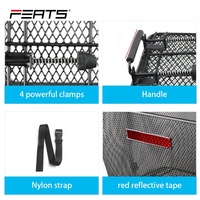 Arrière de vélo électrique en forme de "Rectangle", système de dégagement rapide intégré, lanière en Nylon à boucle, panier arrière en acier pour vélo électrique