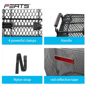 "Rettangolo" a Forma di con la Maniglia, Built-in Sistema di Sgancio Rapido, con fibbia Cinturino In Nylon Acciaio Inox Posteriore Della Bicicletta Cestino <span class=keywords><strong>per</strong></span> la Bici Elettrica - Product Image 2