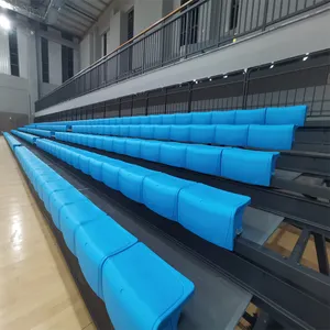 体育场长凳座椅可伸缩漂白机椅子室内健身房漂白机可伸缩漂白机塑料座椅