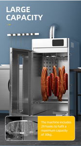 Uso comercial Función de fumar Máquina de secado de salchichas de carne rotativa Deshidratador de alimentos Biltongs - Product Image 5