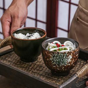 Restaurant <span class=keywords><strong>Cuisine</strong></span> Bol à riz en céramique <span class=keywords><strong>Cuisine</strong></span> japonaise Tasse à soupe Bol à <span class=keywords><strong>matcha</strong></span> Vaisselle rétro en porcelaine Bol à salade et à collation - Product Image 2