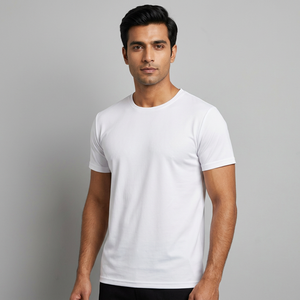 เสื้อยืดออกกำลังกายผู้ชายไซส์ใหญ่รุ่นใหม่ ผ้าคอตตอน 95% ผสมอีลาสเทน 5% ระบายอากาศดี แบบเรียบ ไม่มีลาย สำหรับใส่เล่นกีฬา รับผลิตแบรนด์ส่วนตัว - Product Image 1