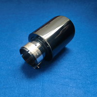 Punta de escape de titanio negro de 4 pulgadas para coche, tubo de escape de acero inoxidable 304 con malla estilo AK para modificación y mejora de automóviles