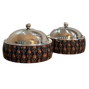 Set of Two <b>Sticker</b> Meena Design Hotpot Premium Quality handmade Casserole Tabletop <b>Kitchen</b> Ware Fancy Food Warmer - Product Image 1
