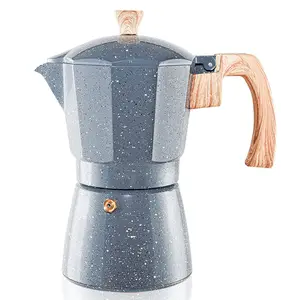 高品质迷你莫卡壶咖啡机定制感应铝咖啡莫卡壶