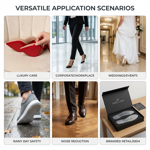 Semelles <span class=keywords><strong>de</strong></span> chaussures à talons hauts en caoutchouc antidérapantes à motif ondulé, coussinets pour les pieds, autocollants protecteurs anti-bruit, résistants à l'usure, modèle découpable - Product Image 6