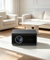 Projecteur intelligent LED LCD HTPNEO A80, 600 ANSI lumens, haut-parleurs stéréo HIFI intégrés, prise en charge 4K, Android 9, certifié Netflix, 1080P