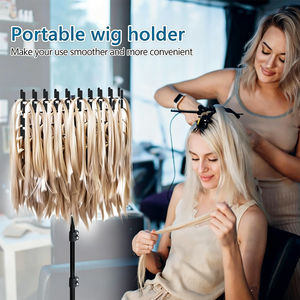 Factory Cheaper Foldable Adjustable <b>Braiding</b> Hair Rack Stand Precision-Made China Hair Storage Hair <b>Extension</b> Holder - Product Image 3