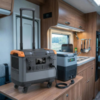 Station d'alimentation 3000W 2688Wh, norme européenne, pour camping-car sans accès au réseau électrique, alimentation de secours pour camping en pleine nature