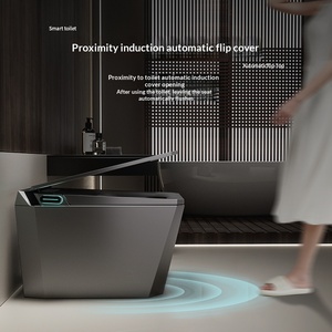 Inodoro Inteligente Color Gris Metálico, Forma de Diamante, Sin Límite de Presión de Agua, Montaje en Suelo, Trampa en P, Trampa en <span class=keywords><strong>S</strong></span>, 300/400MM, con Protección de Espuma - Product Image 2