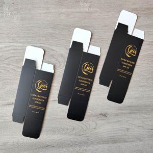 Custom Black Product <b>Boxes</b> with Gold Logo - Premium Packaging for Sunscreen, Serums & Cosmetics - Product Image 4